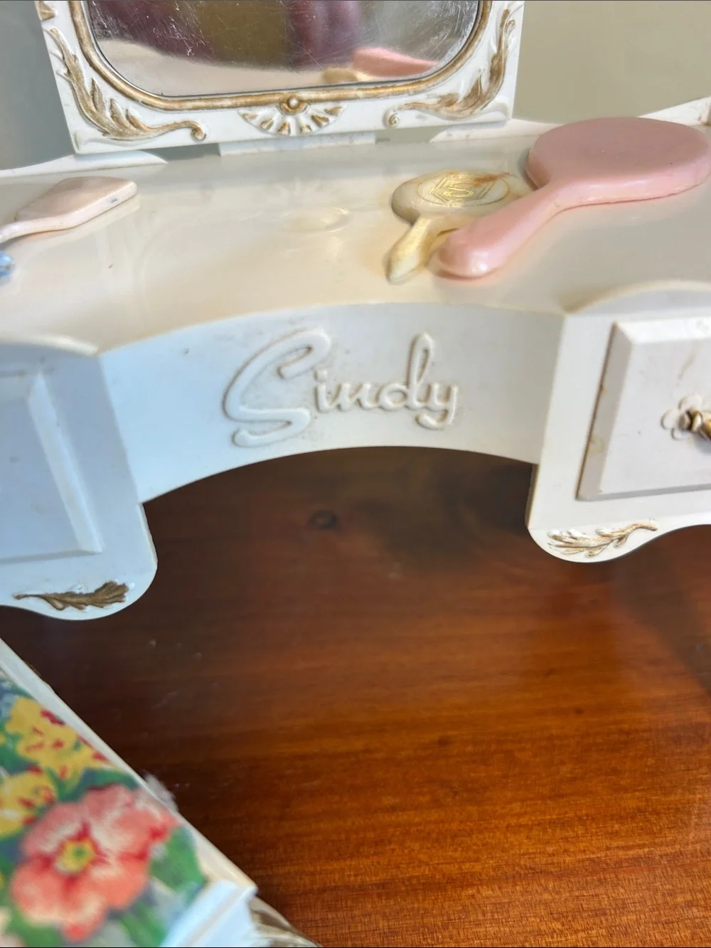 Vintage 60s Pedigree Sindy Doll Dressing Table Set Vanity and Accessories